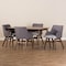 Baxton Studio Monte Mid-Century Modern Walnut Wood Rectangular 5-Piece Dining Set 145-7176-7946 - alternate 2